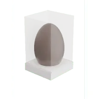 Caixa Ovo Vertical Classic 250/350g - Branca Páscoa Clássica - 5 Unidades 