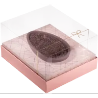 Caixa Ovo de Colher Classic Ajustável 250/350g - Rose - Páscoa Clássica - 5 Unidades