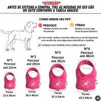 Coleira Peitoral COM GUIA  Ajustável - COR ROSA - Foto 7