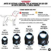 Coleira Peitoral COM GUIA  Ajustável - COR Azul - Foto 8