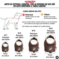 Coleira Peitoral COM GUIA  Ajustável - COR Marrom e bege - Foto 10