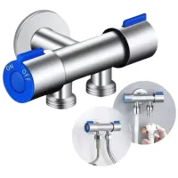 Torneira Registro Ducha Higiênica 2 Saídas Água Metal Inox