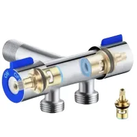 Torneira Registro Ducha Higiênica 2 Saídas Água Metal Inox - Foto 3