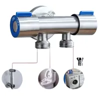 Torneira Registro Ducha Higiênica 2 Saídas Água Metal Inox - Foto 4