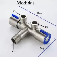 Torneira Registro Ducha Higiênica 2 Saídas Água Metal Inox - Foto 5