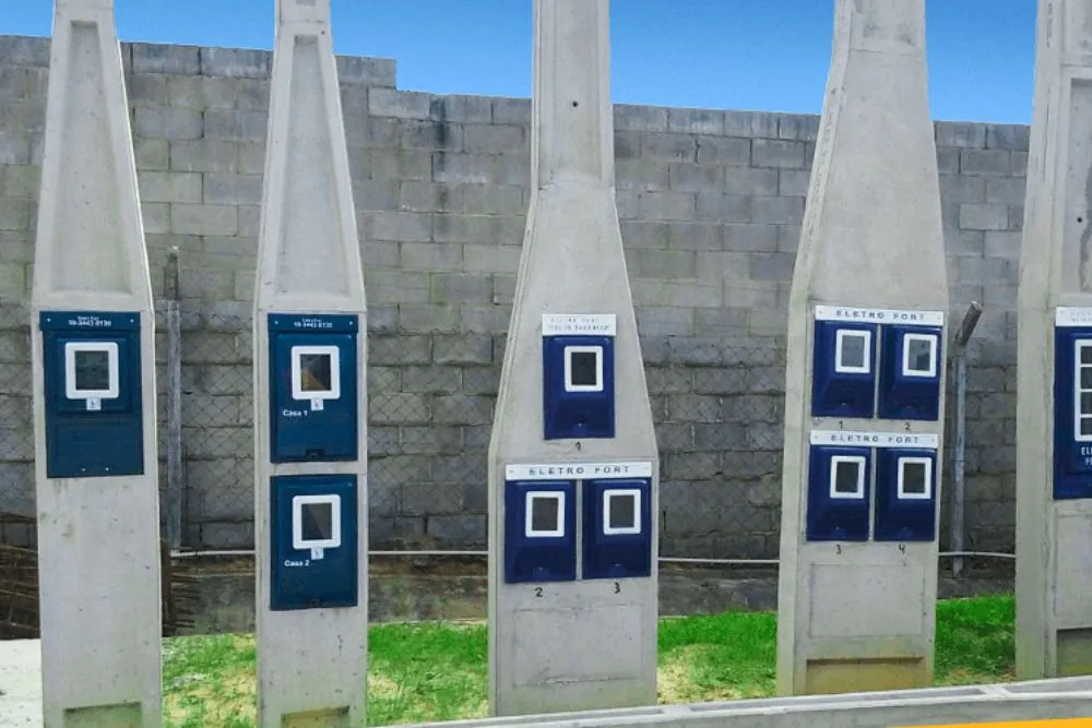 Poste padrão CPFL Para 1 medidor visor lateral ou rua cabo aluminio 16 MM Cat. B-1 Imagem