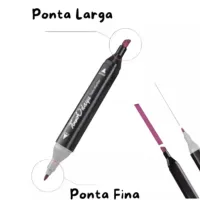 Canetinha Marcadores Profissional Permanente 36/48 cores - Foto 8