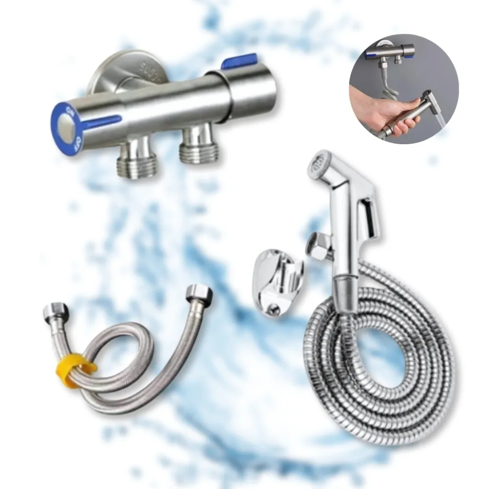 Kit Torneira Ducha Higiênica Chuveirinho Com Derivação Sanitário Imagem