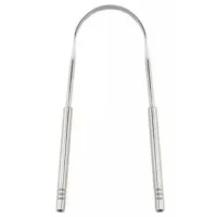 Limpador Raspador De Língua Em Aço Inox Para Higiene Bucal - Foto 2