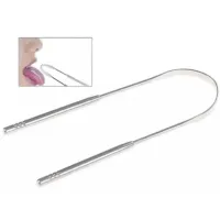 Limpador Raspador De Língua Em Aço Inox Para Higiene Bucal - Foto 4