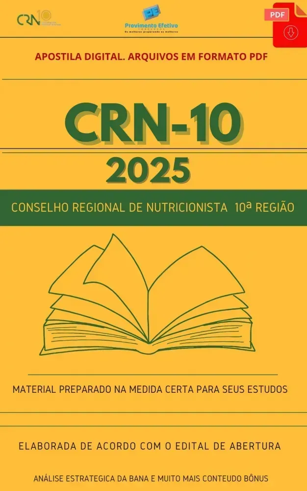 Apostila CRN 10 SC Nutricionista Assistente 2025