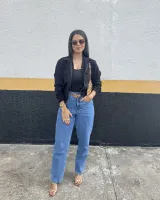 CALÇA JEANS RETA BÁSICA (TAM 46) - Foto 5