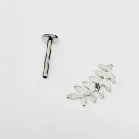 Labret em Titânio 1.2mm RAMO 11 Petalas - TIT14 - Foto 2