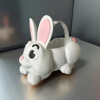 Cesta De Pascoa Em Formato De Coelho