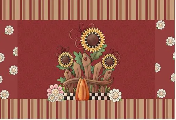 Jogo Americano 07 Peças Girassol Imagem