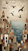 Pintura a Oléo sobre tela ,Caminhos do Mar 2014.Autor Ton Silva .Tamanho 150x100 cm