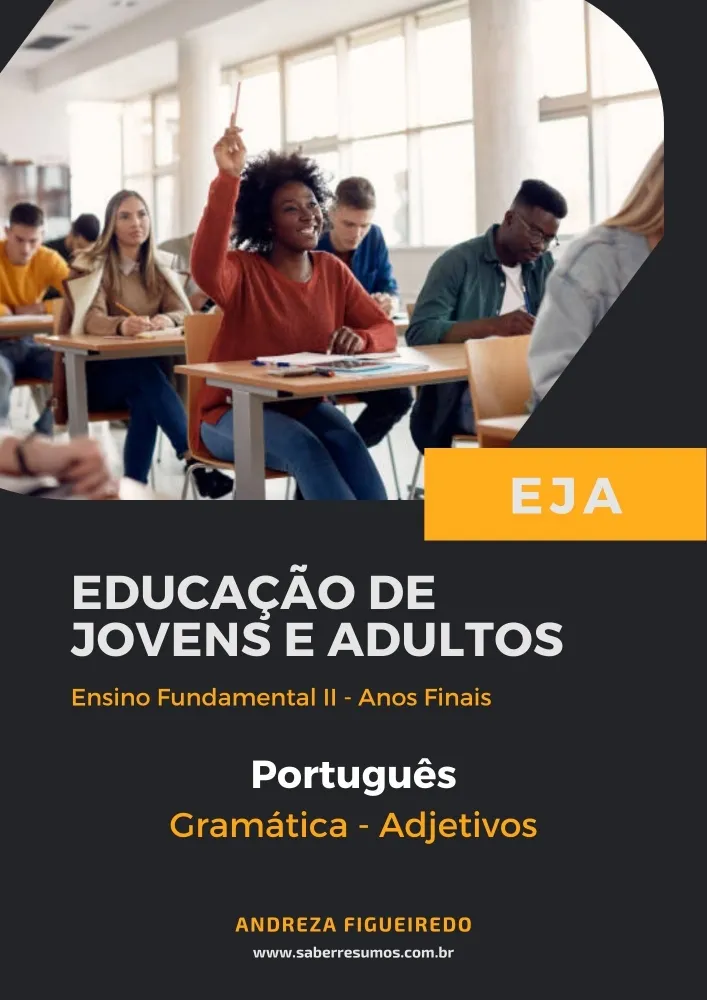 840 -  Português - Gramática - Adjetivos - EJA - Anos Finais - PDF com 20 páginas Imagem