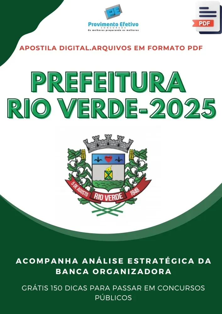 Apostila Prefeitura Rio Verde Atendente Plantonista 2025
