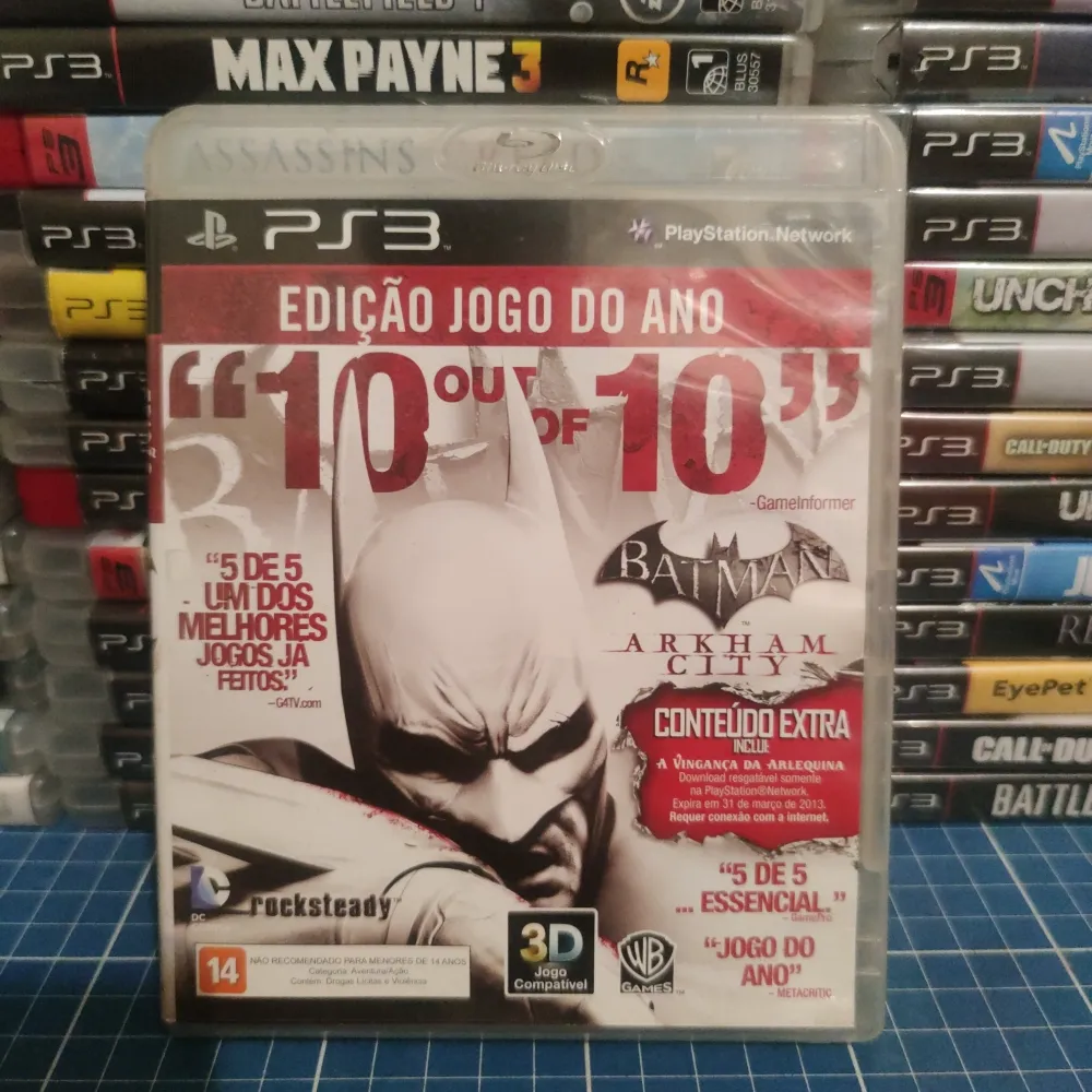 Batman Arkham City Jogo mídia física ps3 