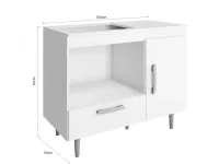 Balcão Cooktop 1 Porta 1 Gaveta Alecrim 1,05 - Foto 3