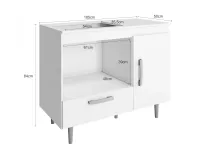 Balcão Cooktop 1 Porta 1 Gaveta Alecrim 1,05 - Foto 4