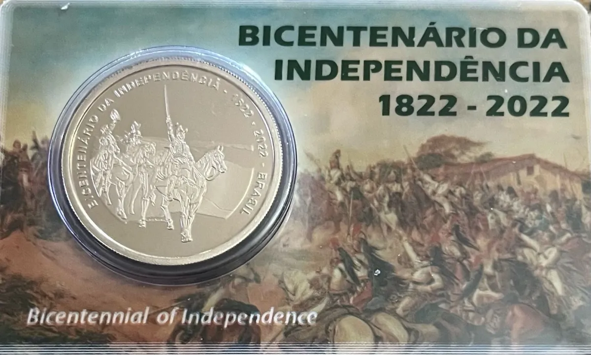 BLISTER MOEDA BICENTENÁRIO  DA INDEPENDÊNCIA  Imagem