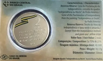 BLISTER MOEDA BICENTENÁRIO  DA INDEPENDÊNCIA  - Foto 2