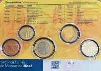 BLISTER SEGUNDA FAMÍLIA DE MOEDAS DO REAL  2018 - FLOR DE CUNHO - Foto 2