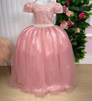 Vestido Festa Rose Renda Enjoy