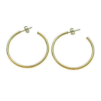 Brinco Ouro 18k argola com tarraxa - tar21906 - Foto 2