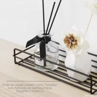 Suporte Retangular Aço Inox Organização De Banheiro Cozinha - Foto 4