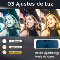 Ring Light Celular Flash Self Luz Para Celular Self E Videos - Foto 5