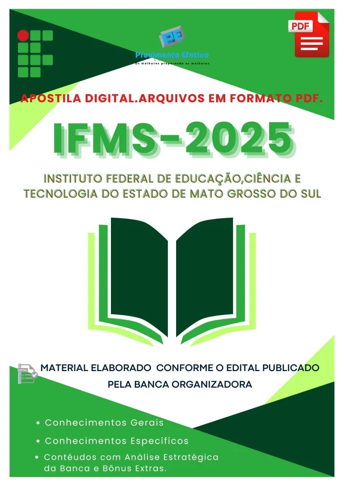 Apostila IFMS Assistente de Alunos 2025 Imagem