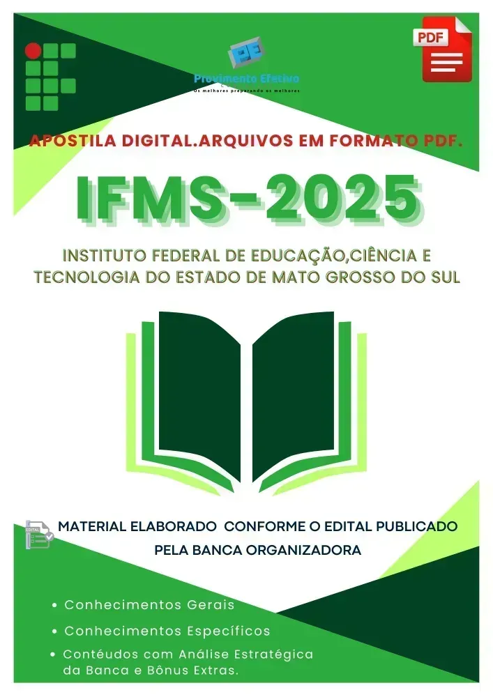  Apostila IFMS Técnico Tecnologia da Informação 2025