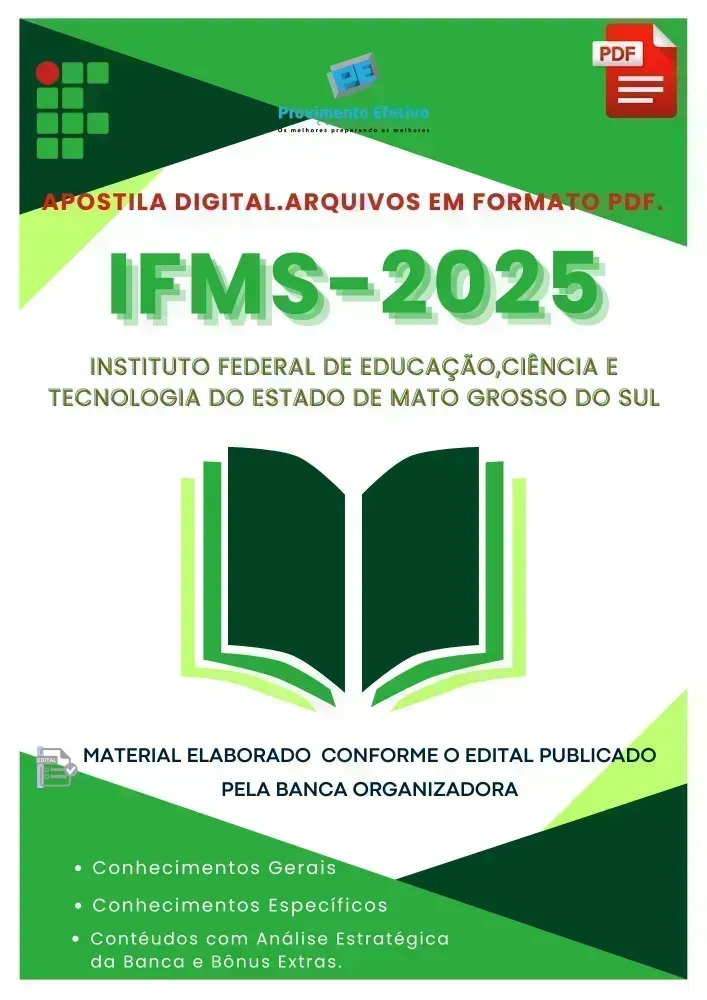 Apostila IFMS Técnico Assuntos Educacionais 2025 Imagem