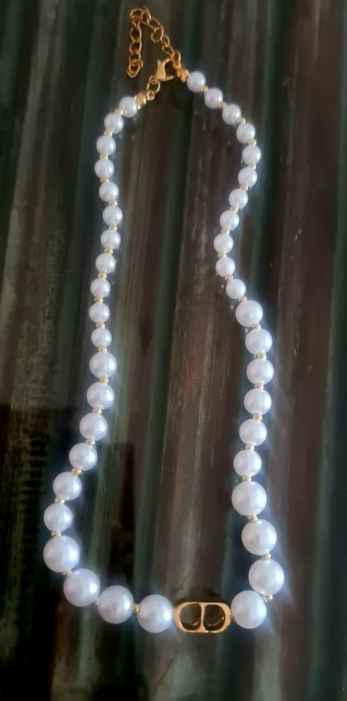 Colar CD pérolas 