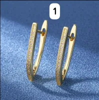 Brincos Argolas ovais e retangulares. 