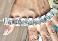 Colar cristais retangulares Swarovski.  - Foto 7