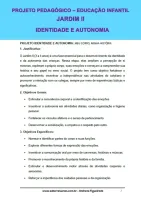 843 - Projeto Pedagógico - Educação Infantil - Jardim II -  Identidade e Autonomia - PDF com 23 páginas - Foto 3