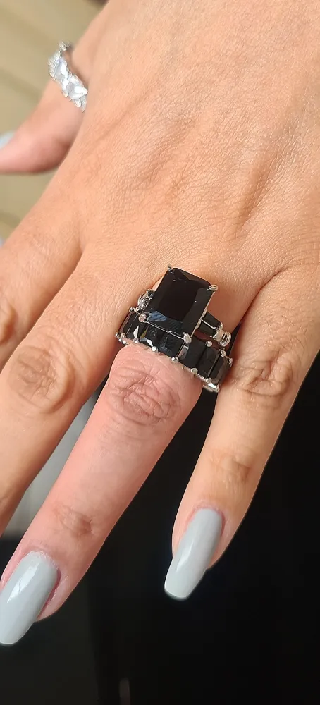 Anel Retangular cristal  Imagem