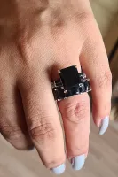 Anel Retangular cristal  - Foto 5