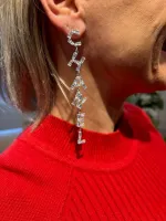 Brincos Chanel Strass 