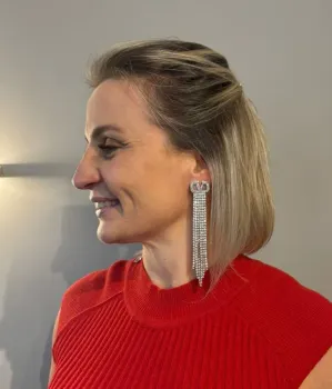 Brincos Valentino strass 