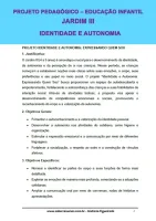 844 - Projeto Pedagógico - Educação Infantil - Jardim III -  Identidade e Autonomia - PDF com 31 páginas - Foto 2