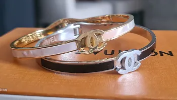 Bracelete Chanel preto/madrepérola, - Foto 2