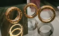 Anel B Zero cerâmica +metal Fino.  - Foto 3