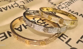 Bracelete love regular 0,6 cravejado Cartier 