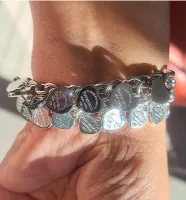 Pulseira multi corações prata 925 maciça.