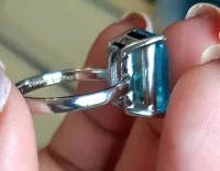 Anel Tiffany Borboleta. pedra azul - Foto 2