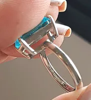 Anel Tiffany Borboleta. pedra azul - Foto 3